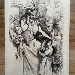 Thomas Nast, Political Carton, Harper's Weekly, Antique Print